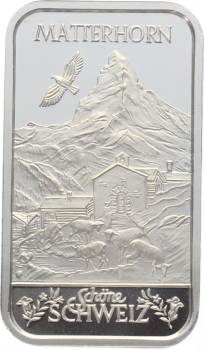 Schöne Schweiz - Matterhorn - 1 Unze Feinsilber